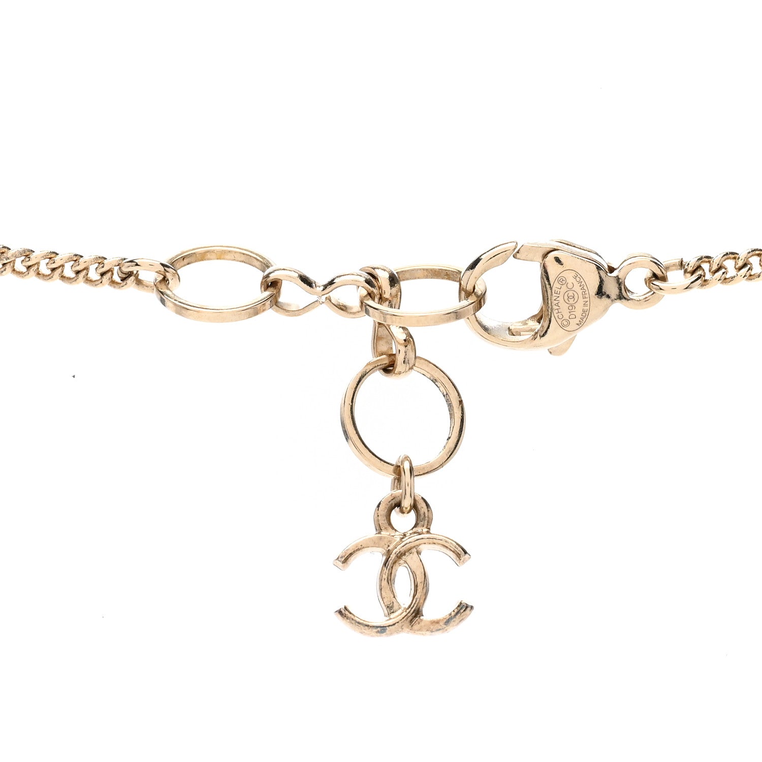 Chanel Resin Camera CC Necklace Black Gold 5 of 7