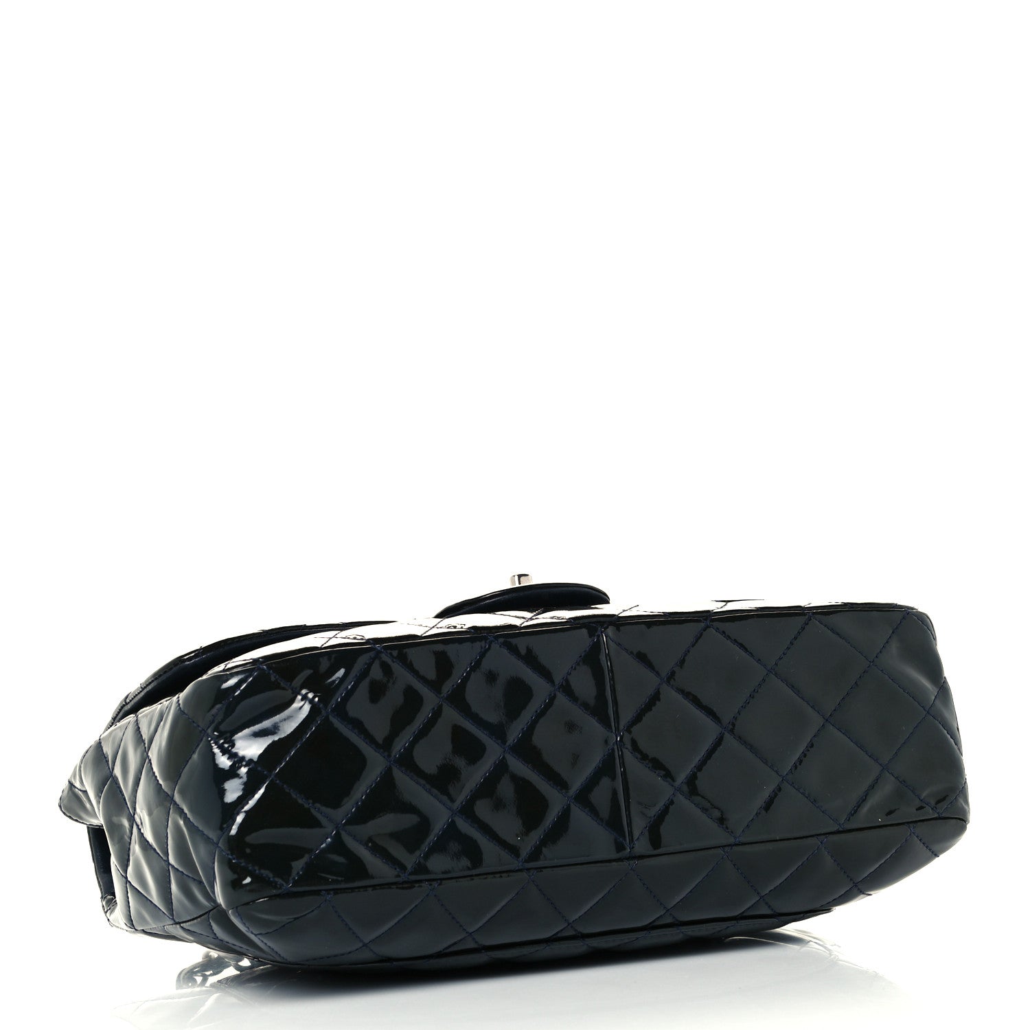 Chanel Patent Quilted Jumbo Single Flap Navy 4 of 18