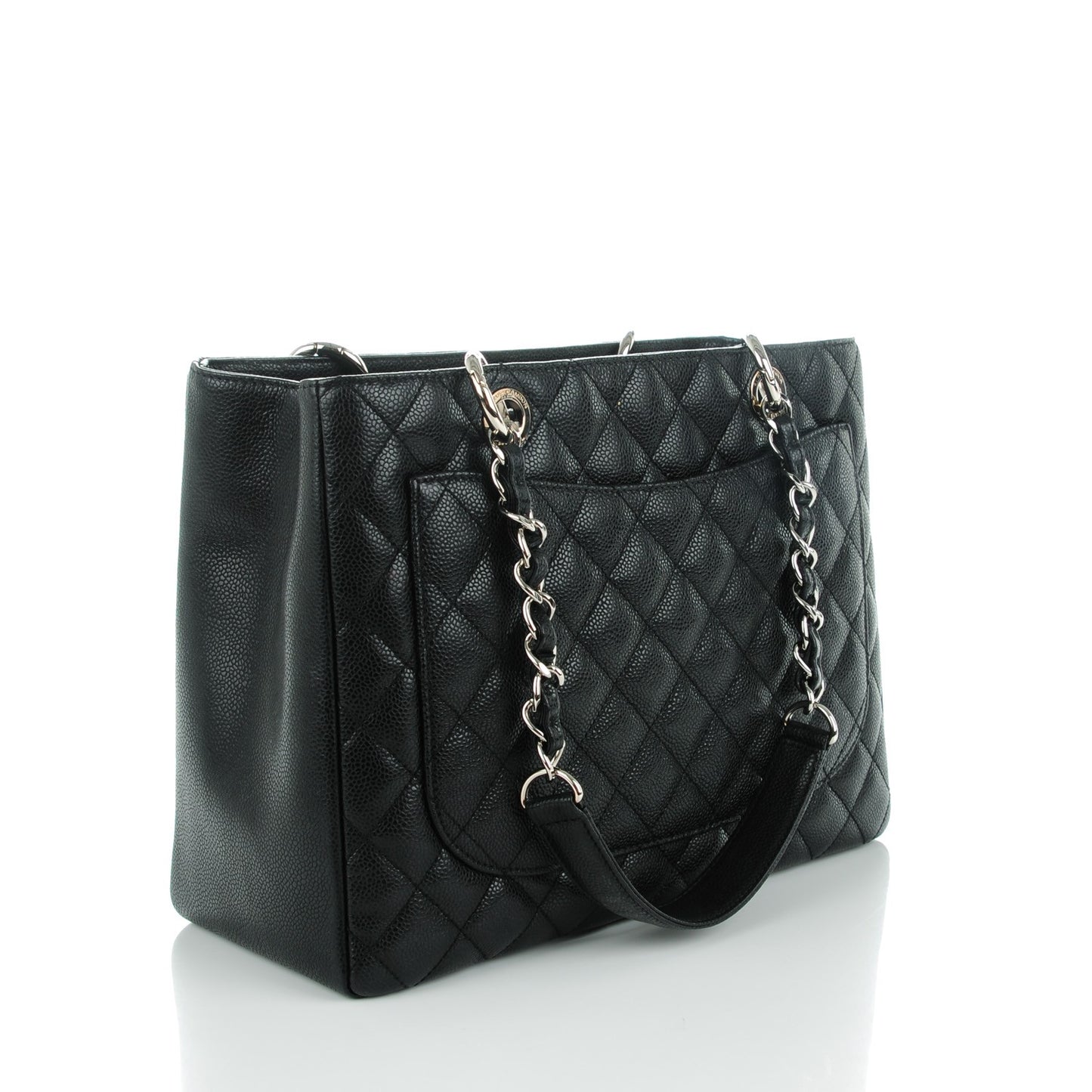 Caviar Quilted Grand Shopping Tote GST Black