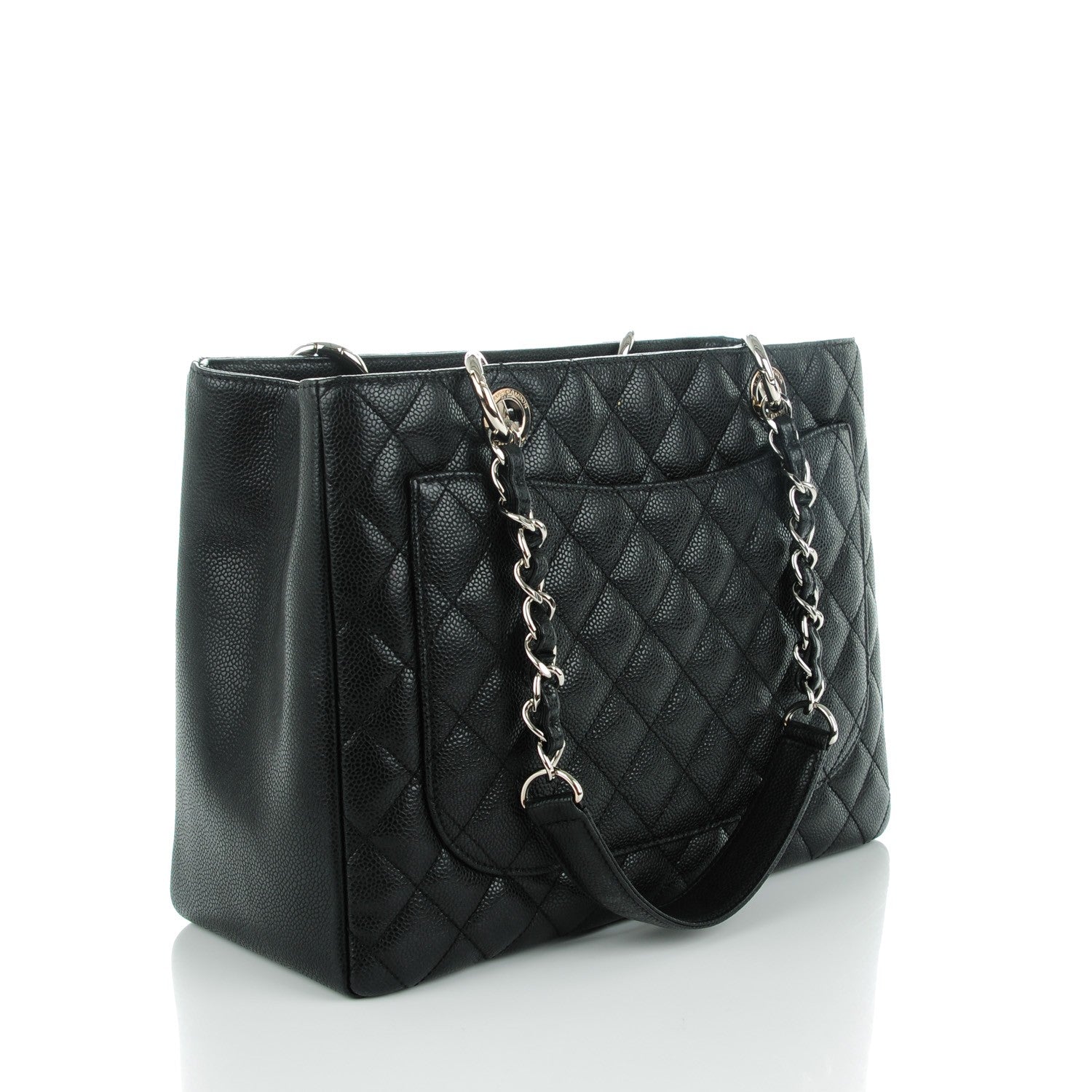 Chanel Caviar Quilted Grand Shopping Tote GST Black 3 of 7