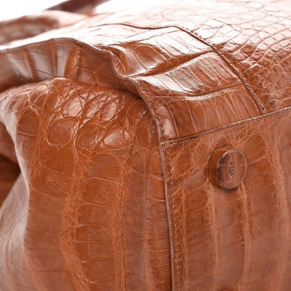 Nancy Gonzalez Crocodile Top Handle Tote Brown 10 of 26