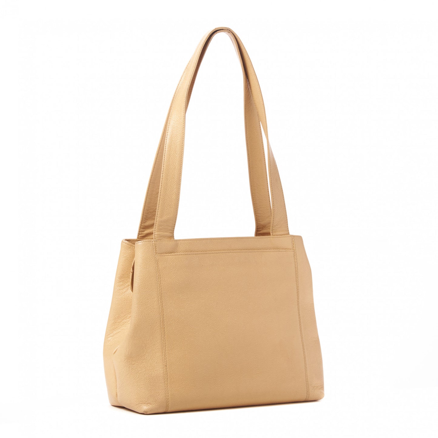 Caviar Logo Shoulder Bag Beige