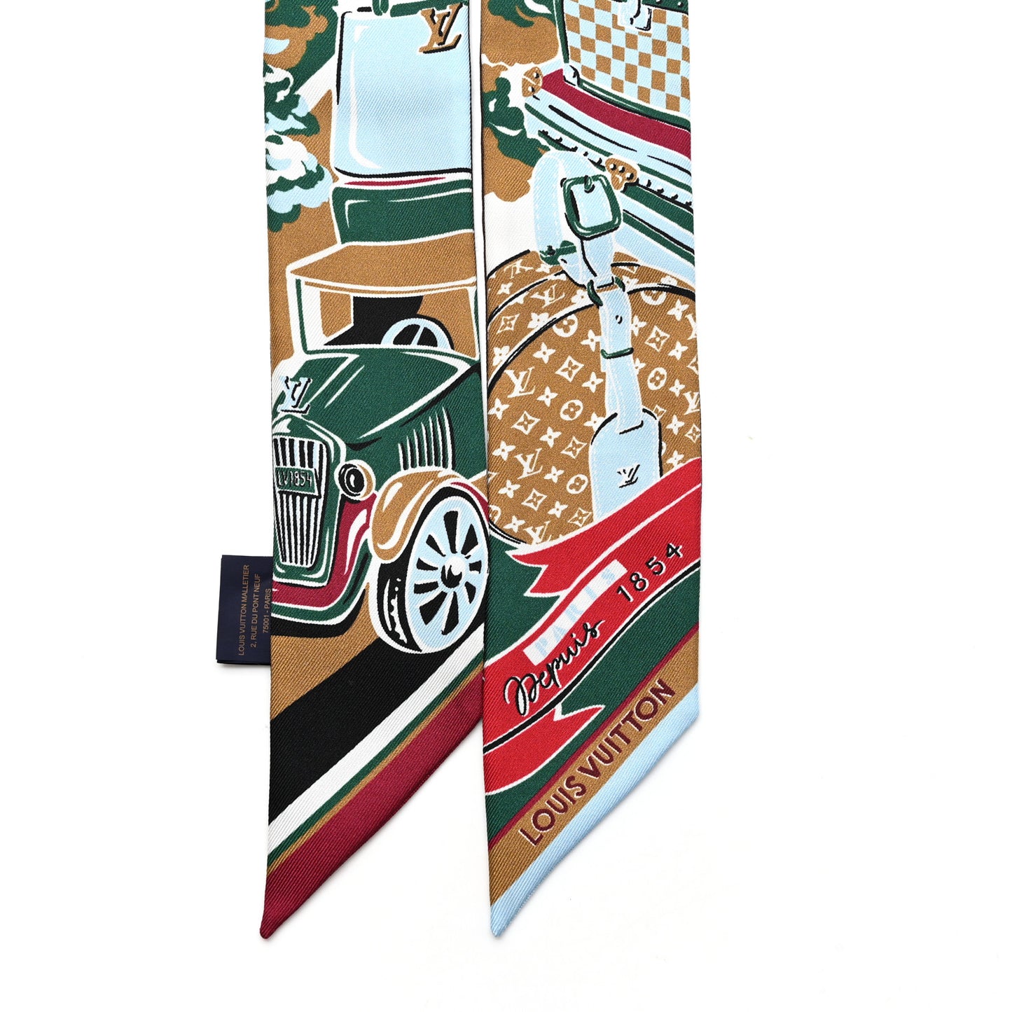 Silk Monogram Ride BB Bandeau Green Multicolor