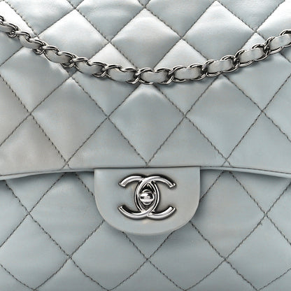 Chanel Lambskin Quilted Chanel 3 Maxi Flap Bag Light Blue 7 of 10