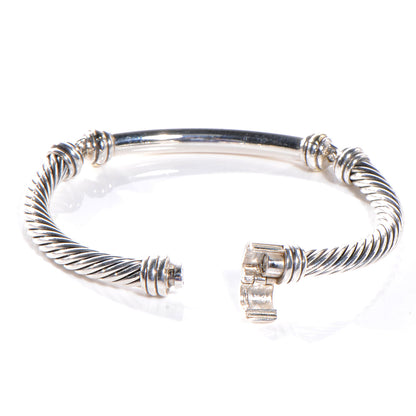 David Yurman Sterling Silver 14K Yellow Gold Metro Cable Bracelet 4 of 5