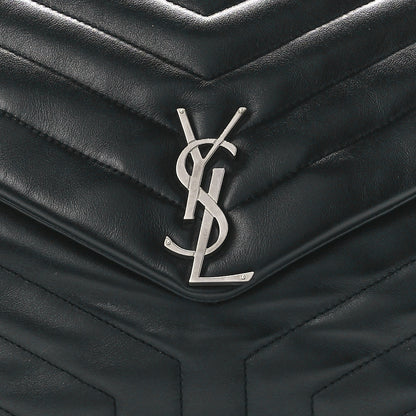 Saint Laurent Calfskin Y Quilted Monogram Large Loulou Chain Satchel Black 10 of 13