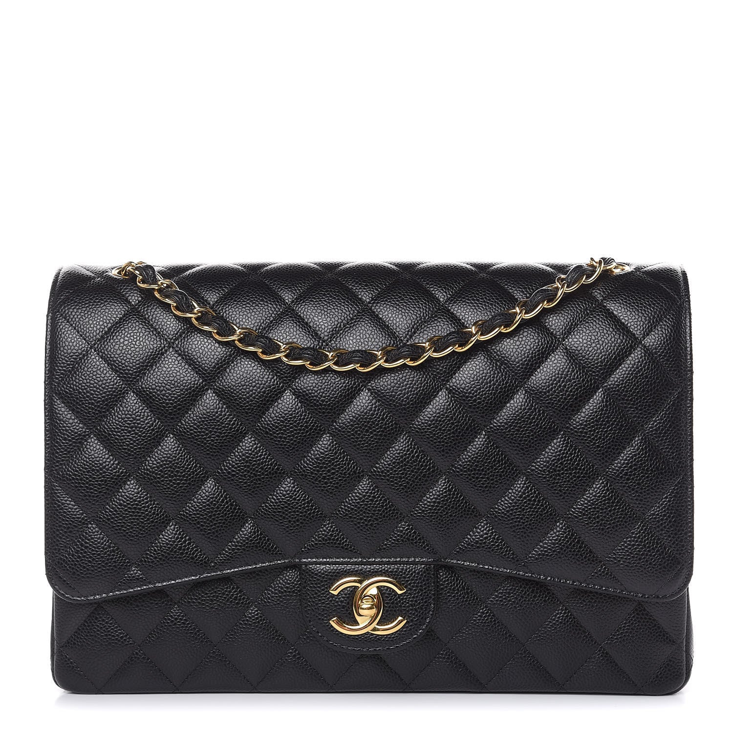 Chanel Caviar Quilted Maxi Double Flap Black 1 of 16