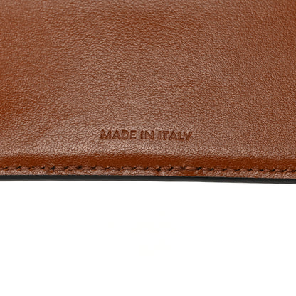 Celine Canvas Triomphe Lambskin Folded Compact Wallet Tan 7 of 8