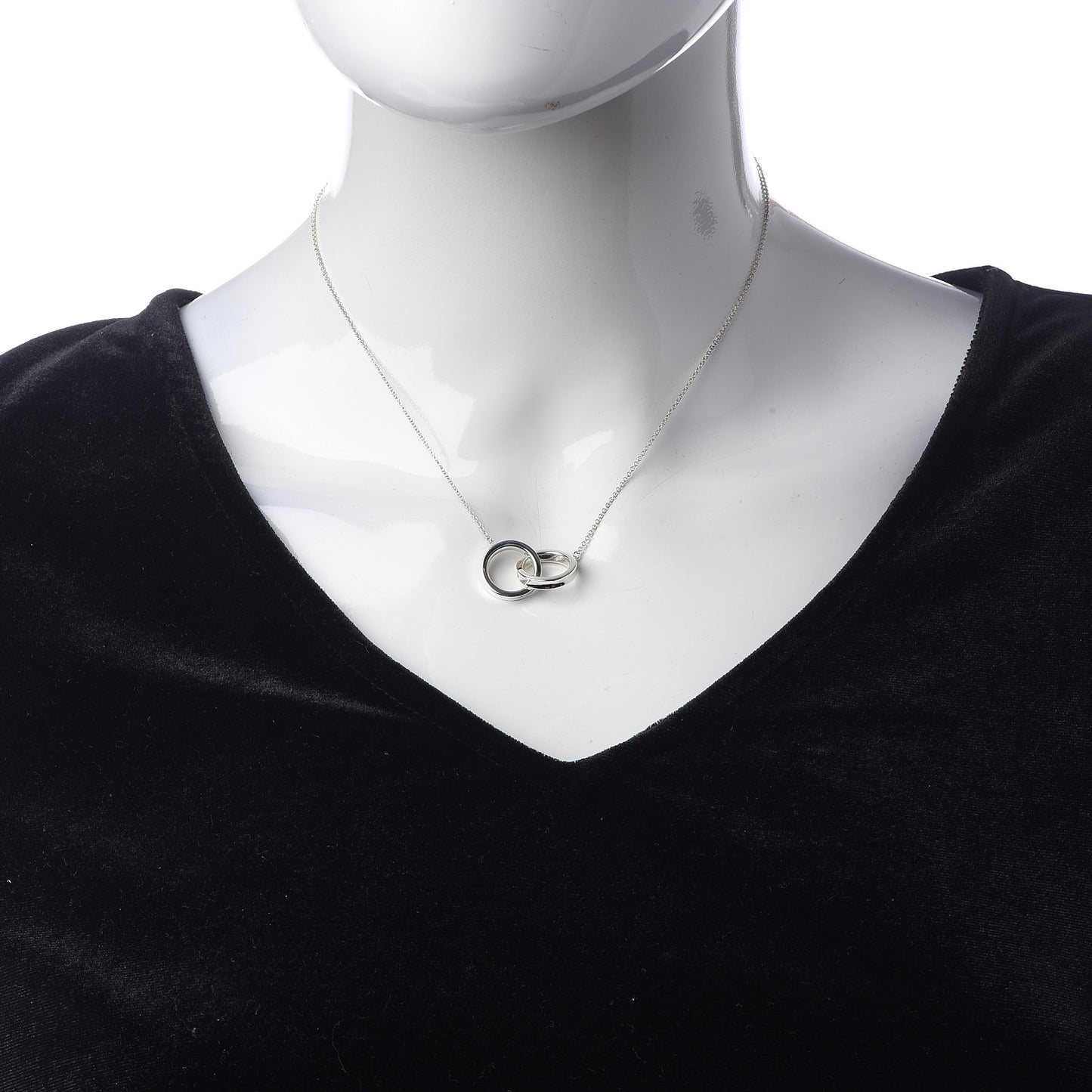Sterling Silver 1837 Interlocking Circles Pendant Necklace