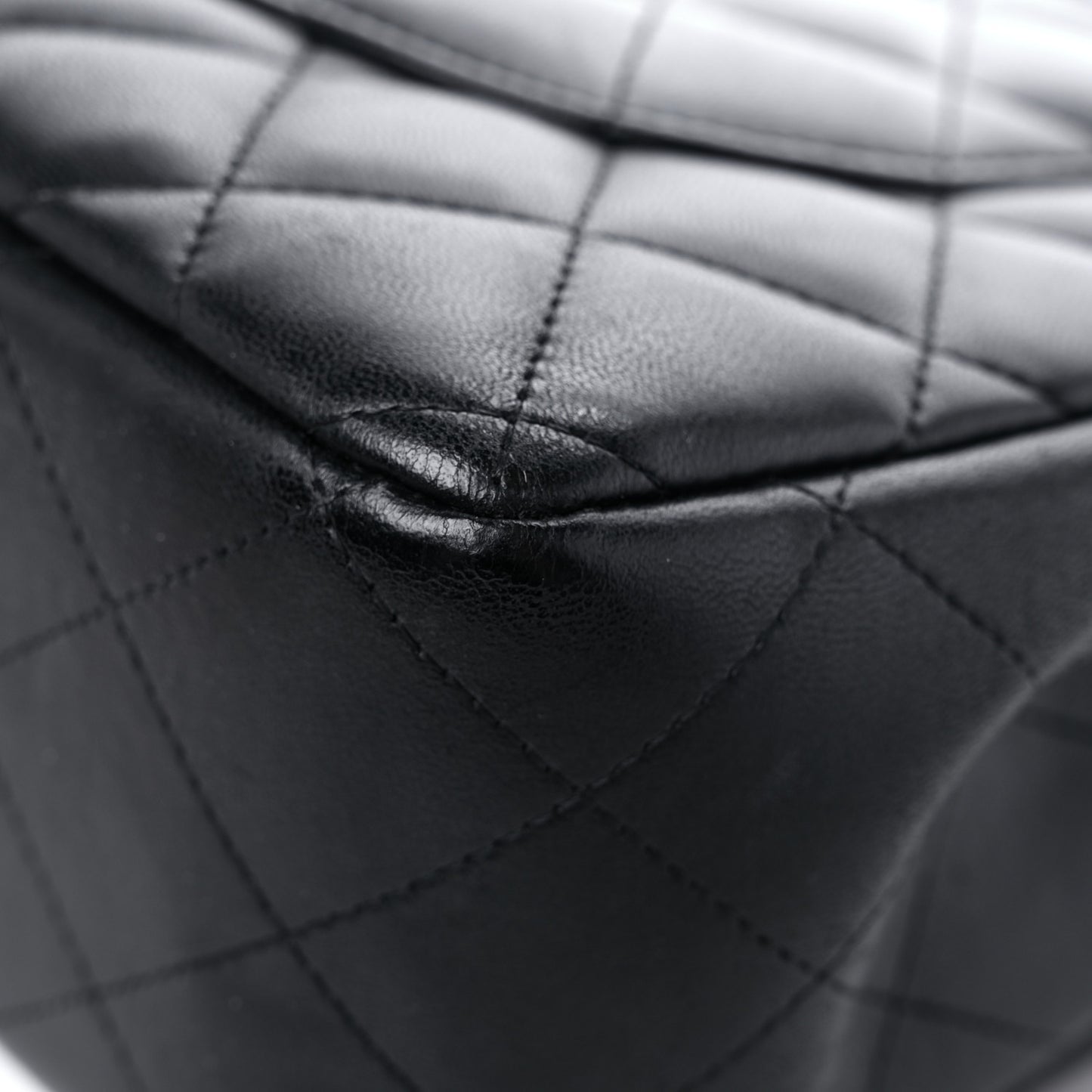 Lambskin Quilted Jumbo Double Flap So Black