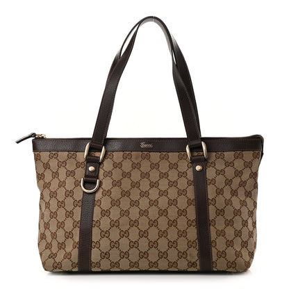 Gucci Monogram Medium Abbey Tote Dark Brown 1 of 10