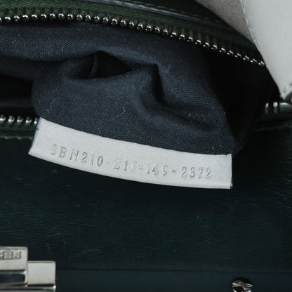 Fendi Vitello Dolce Marmol Large Peekaboo Iconic Satchel Asfalto Verde Salvia 7 of 8