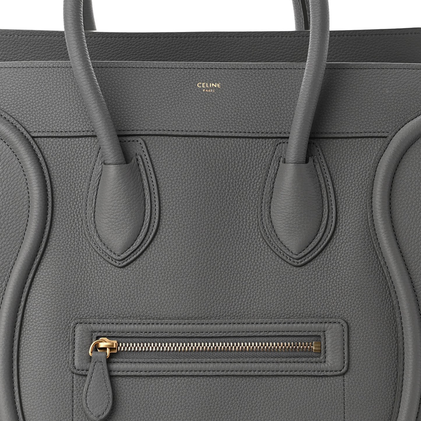 Drummed Calfskin Mini Luggage Kohl