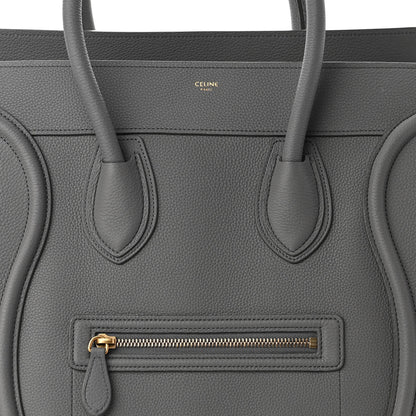 Celine Drummed Calfskin Mini Luggage Kohl 8 of 10