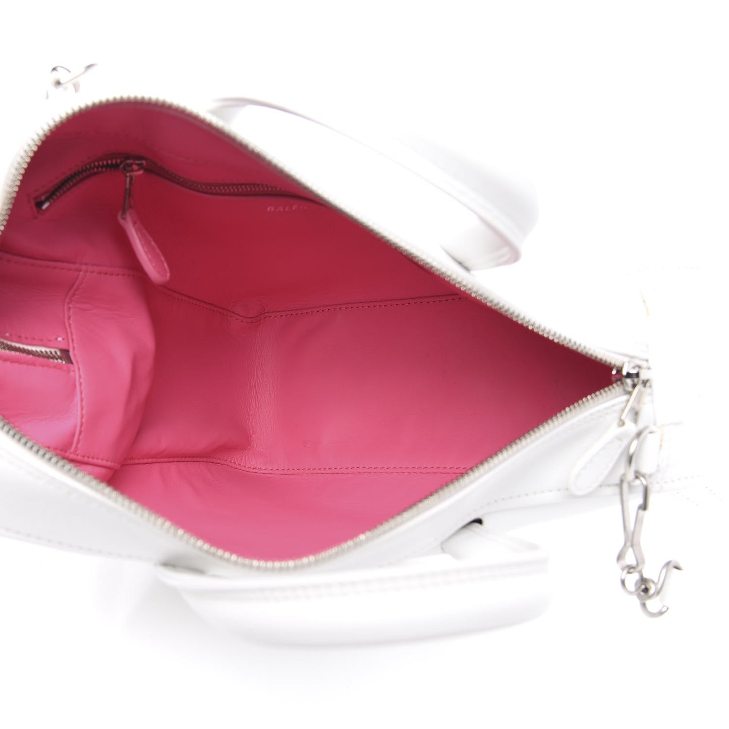 Calfskin S Triangle Duffle White