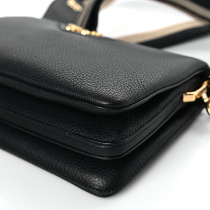 Prada Vitello Daino Soft Mini Zippered Shoulder Bag Black 8 of 8