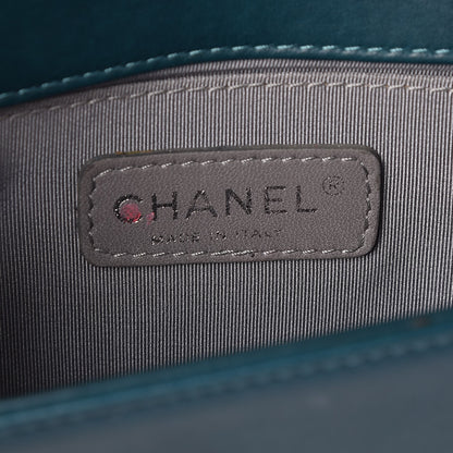 Chanel Velvet Quilted Small Boy Flap Turquoise 6 of 8