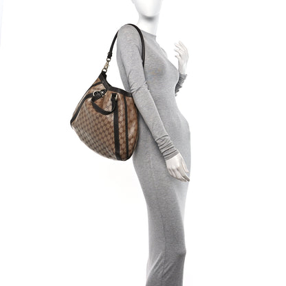Gucci Crystal Monogram Medium Abbey Convertible Tote Dark Brown 2 of 10