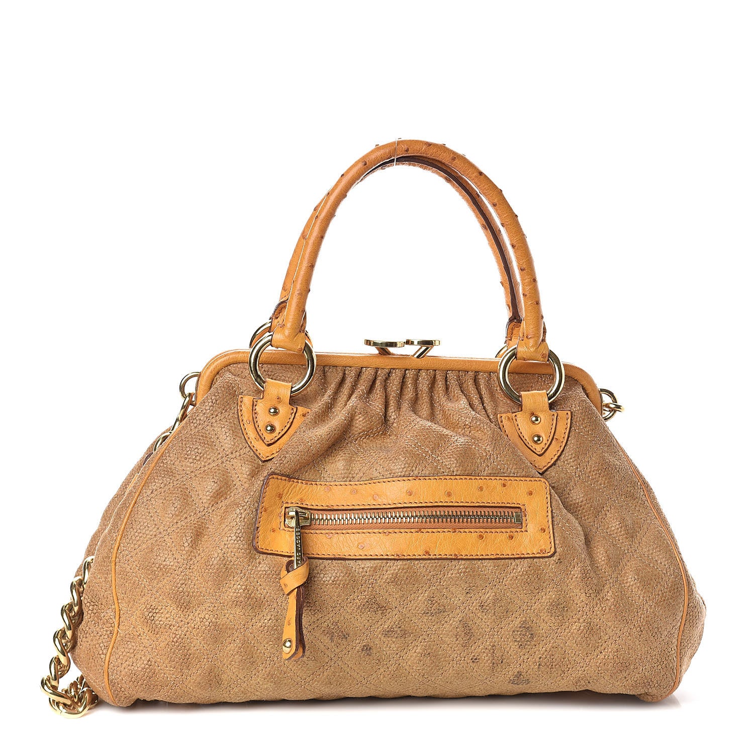 Marc Jacobs Coated Jute Ostrich Quilted Stam Yellow 1 of 11