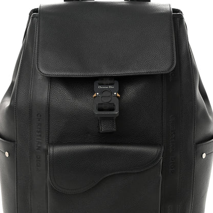 Christian Dior Grained Calfskin Saddle Backpack Black 8 of 11