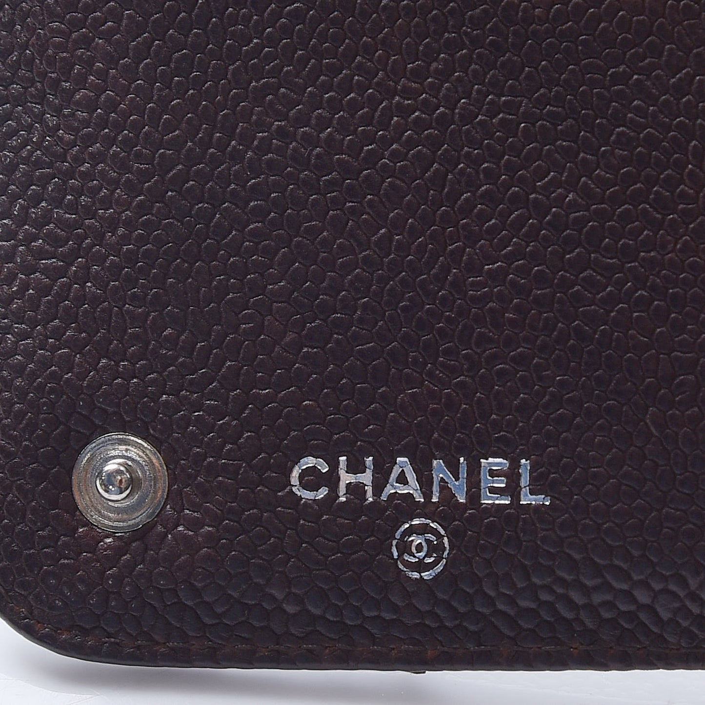 Caviar Quilted Outdoor Ligne Wallet Dark Brown