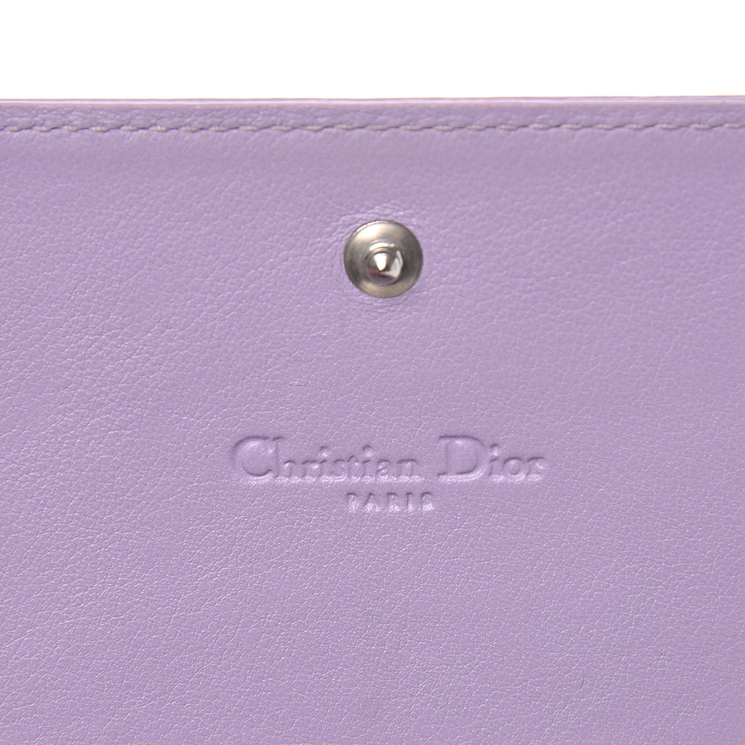 Christian Dior Patent Cannage Rendez-vous Chain Wallet Purple 6 of 8