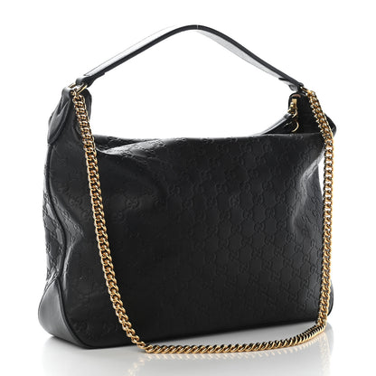 Gucci Guccissima Signature Large Linea A Hobo Black 3 of 9