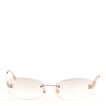 Chanel Metal Frameless Sunglasses 4002 Grey 2 of 7
