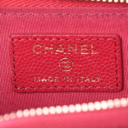 Chanel Caviar Camellia Embossed Key Holder Case Fuchsia 6 of 9