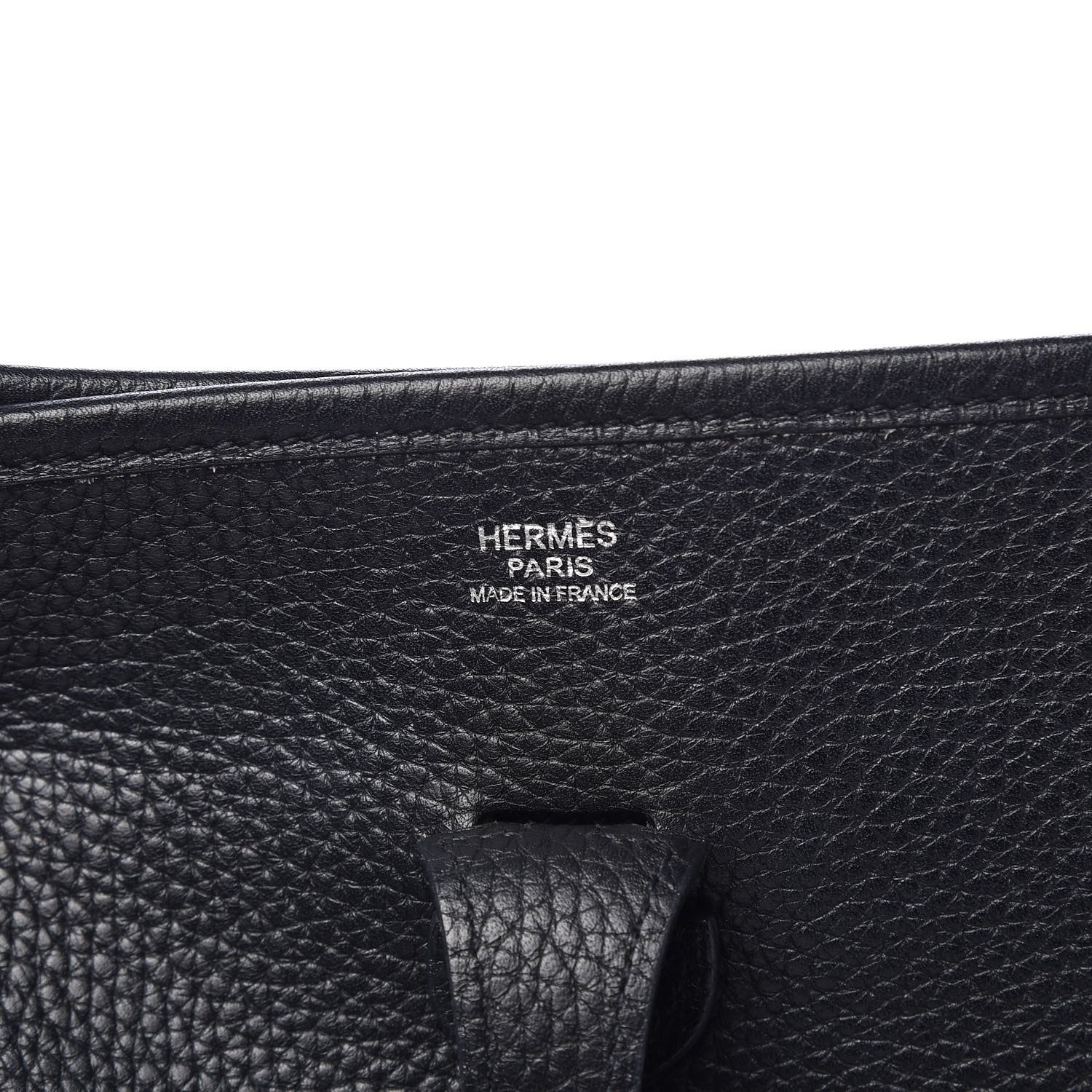 Hermes Taurillon Clemence Evelyne PM Black 6 of 11