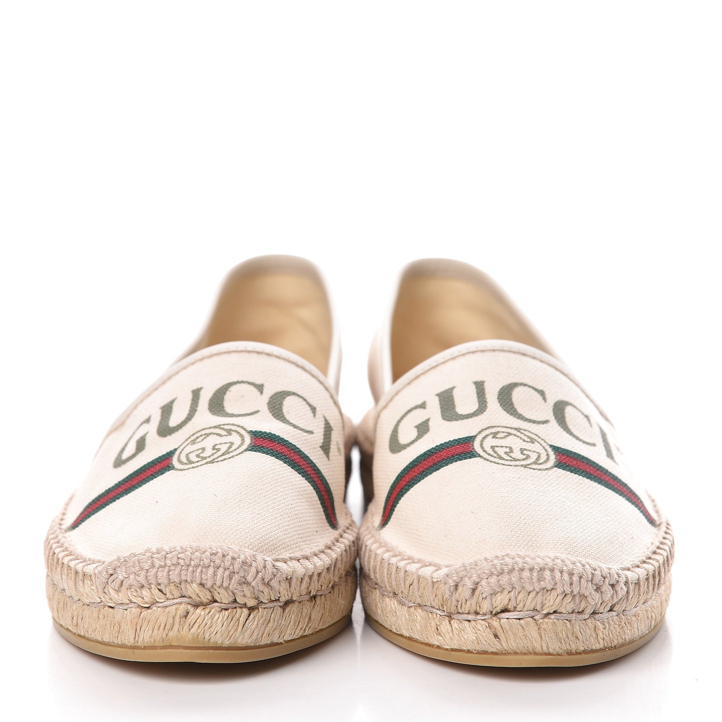 Canvas Logo Espadrilles 37 Greggio White