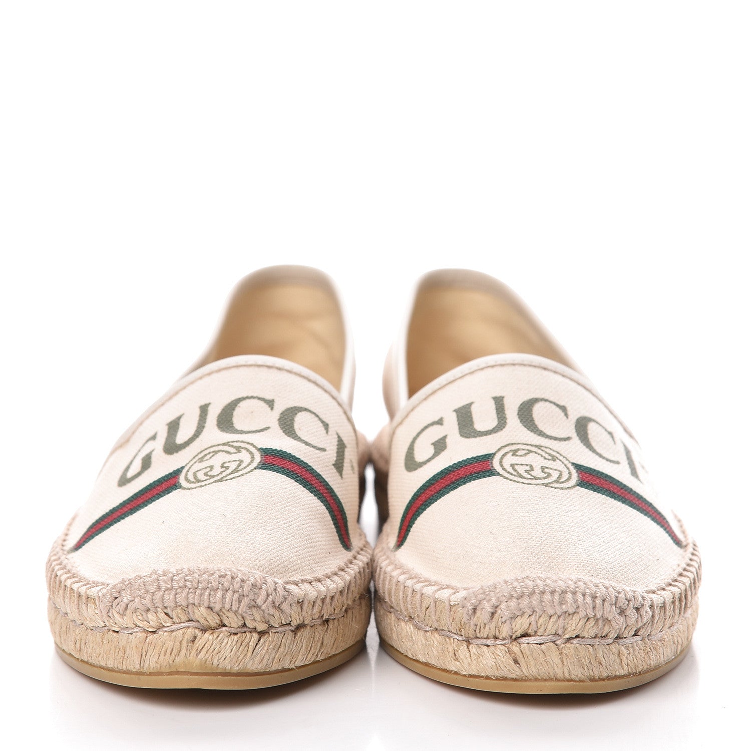 Gucci Canvas Logo Espadrilles 37 Greggio White 2 of 10