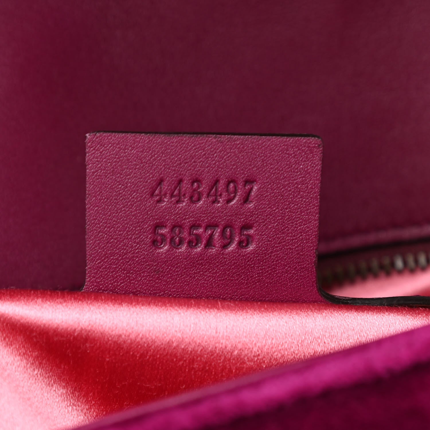 Gucci Velvet Matelasse Small GG Marmont Shoulder Bag Fuchsia Violet Cyclamen 7 of 10