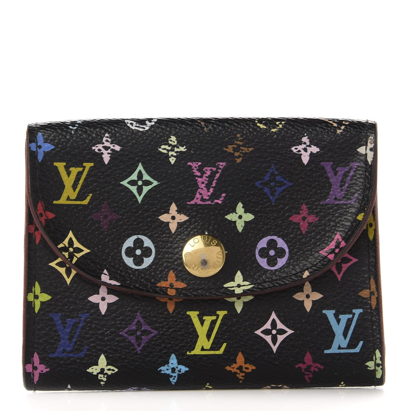 Monogram Multicolor Business Card Holder Black Grenade