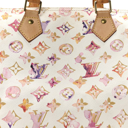 Louis Vuitton Watercolor Aquarelle Speedy 35 White 7 of 9