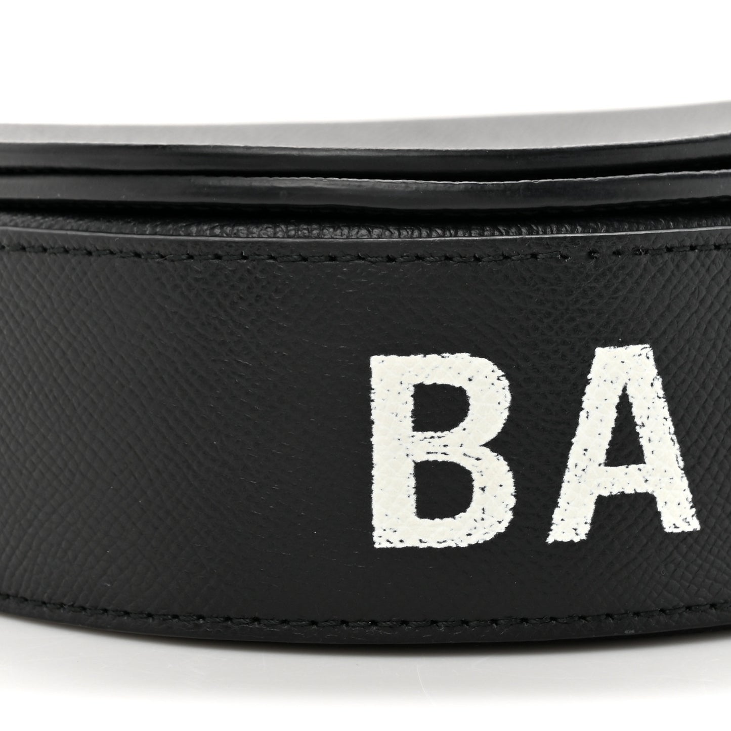 Signature Grained Calfskin Logo Ville Day Bag Black