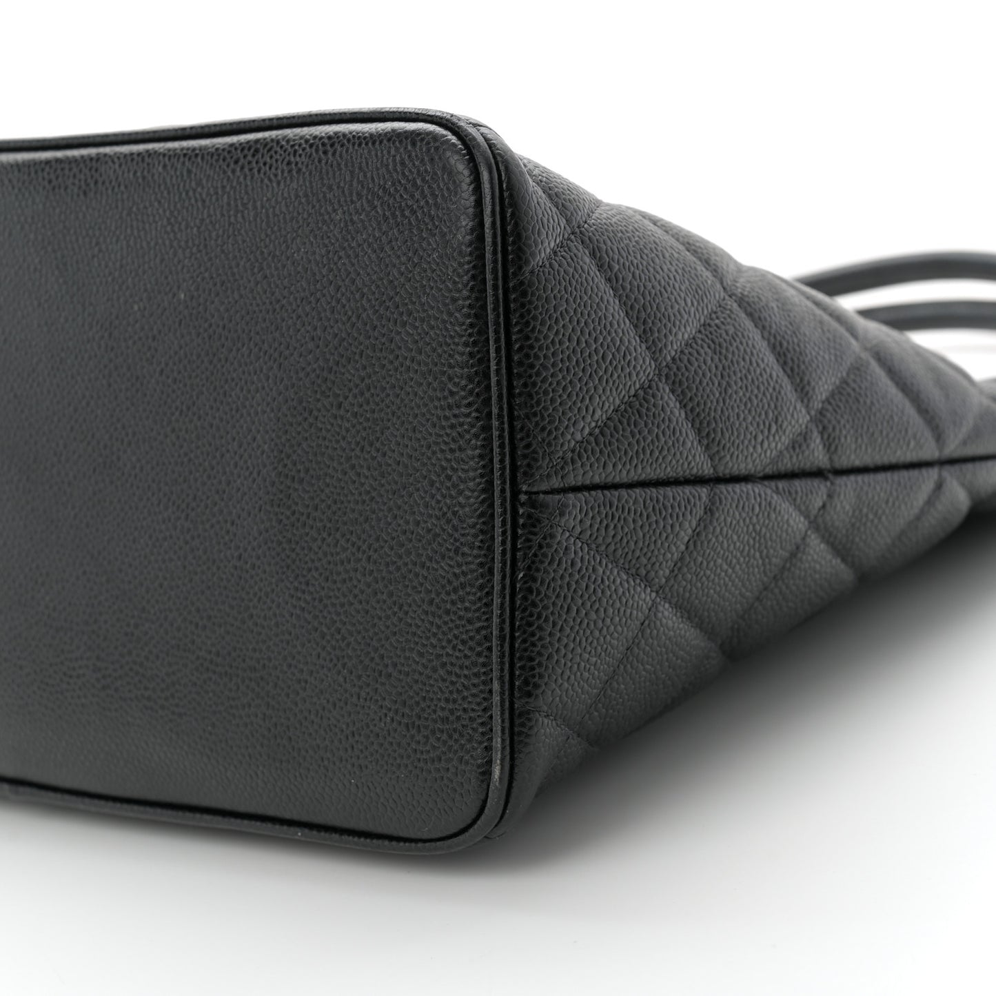 Caviar Quilted Medallion Tote Black
