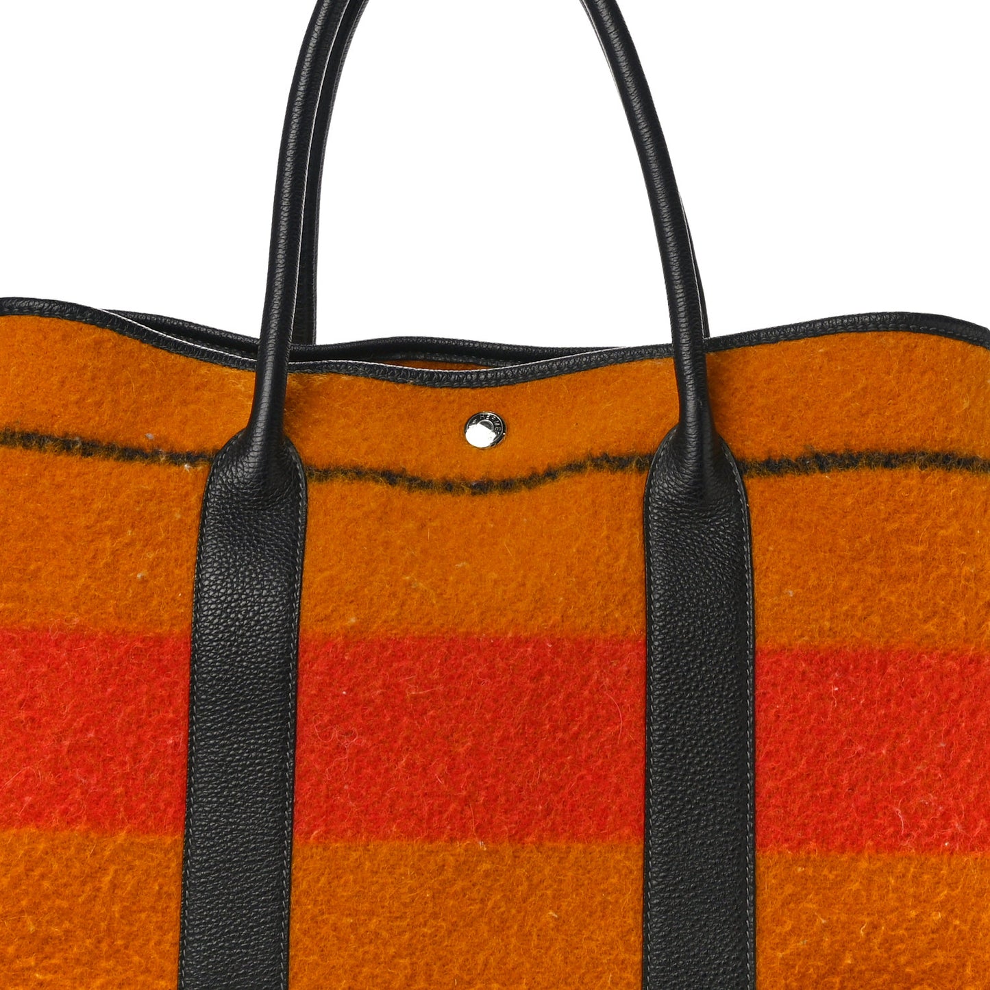 Wool Rocabar Garden Party Tote 36 MM Orange Black