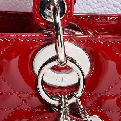 Christian Dior Patent Cannage Medium Lady Dior Red 9 of 12