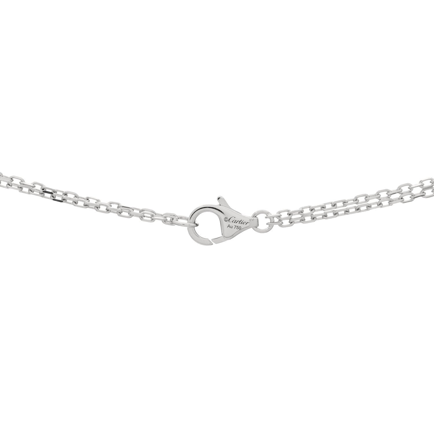 Cartier 18K White Gold 2 Diamond LOVE Necklace 3 of 3