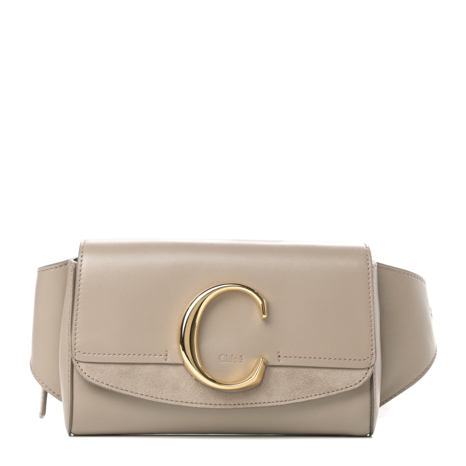Chloe Calfskin Suede C Belt Bag Motty Grey 1 of 9