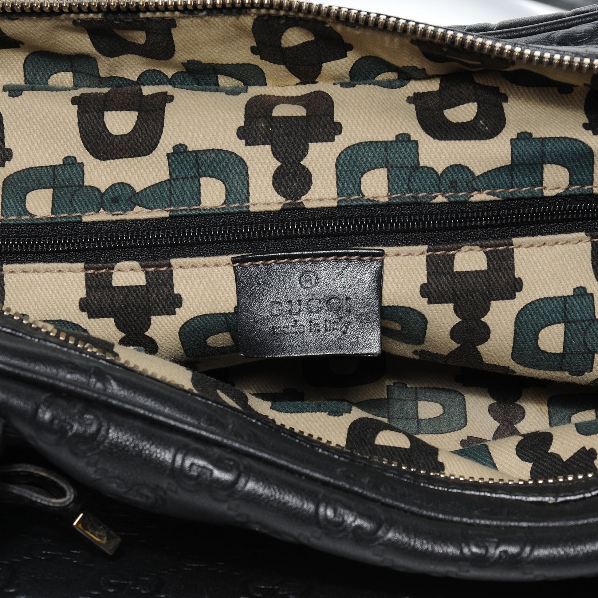 Gucci Guccissima Small Princy Satchel Black 5 of 10