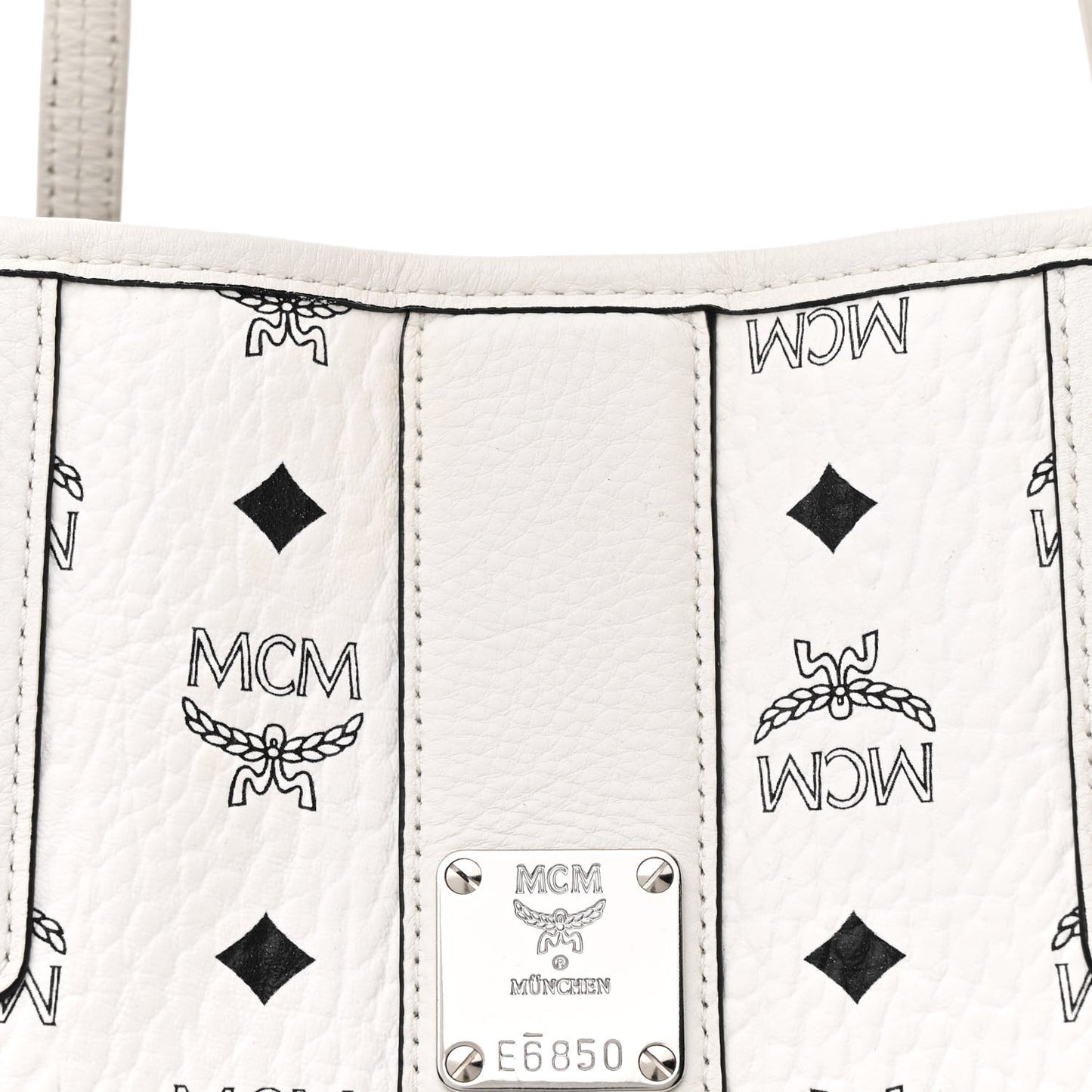 Visetos Medium Liz Reversible Shopper Tote White