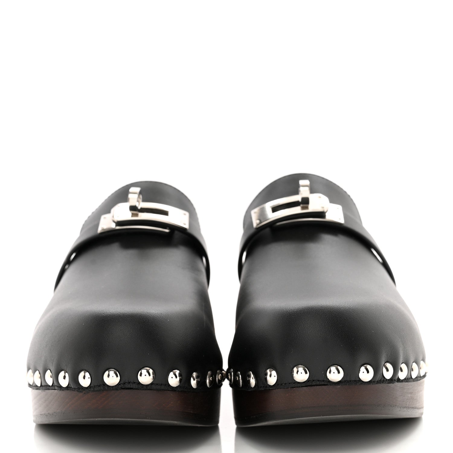 Hermes Calfskin Carlotta Mules 35 Black 2 of 11
