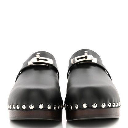 Hermes Calfskin Carlotta Mules 35 Black 2 of 11