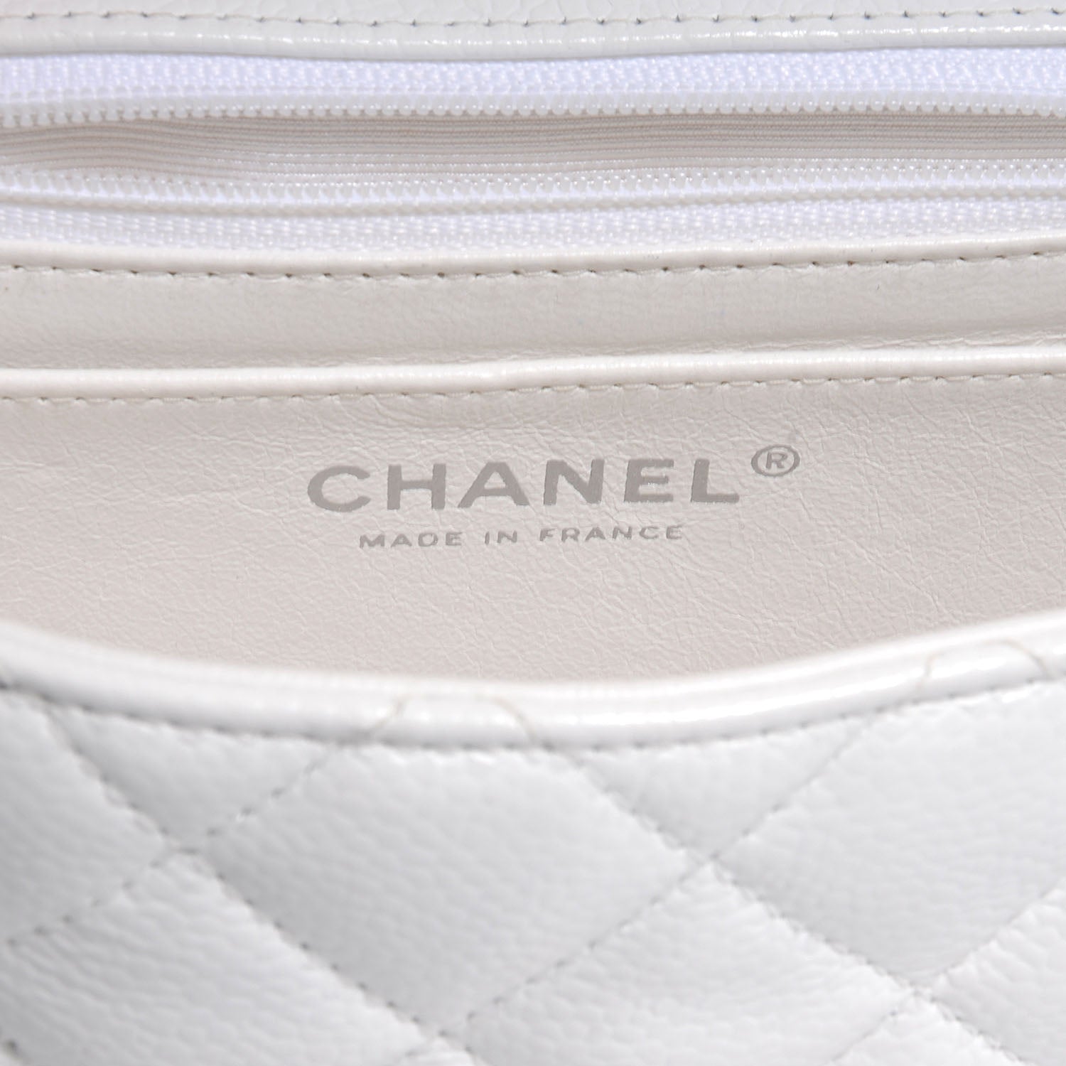 Chanel Caviar Quilted Mini Square Flap White 6 of 7