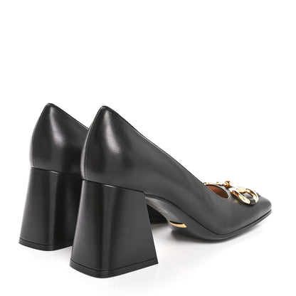 Gucci Malaga Kid Horsebit 75mm Pumps 38.5 Black 5 of 10