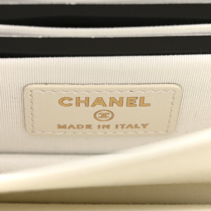 Chanel Calfskin Quilted Mini Maxi Pearls Wallet On Chain WOC White 7 of 12