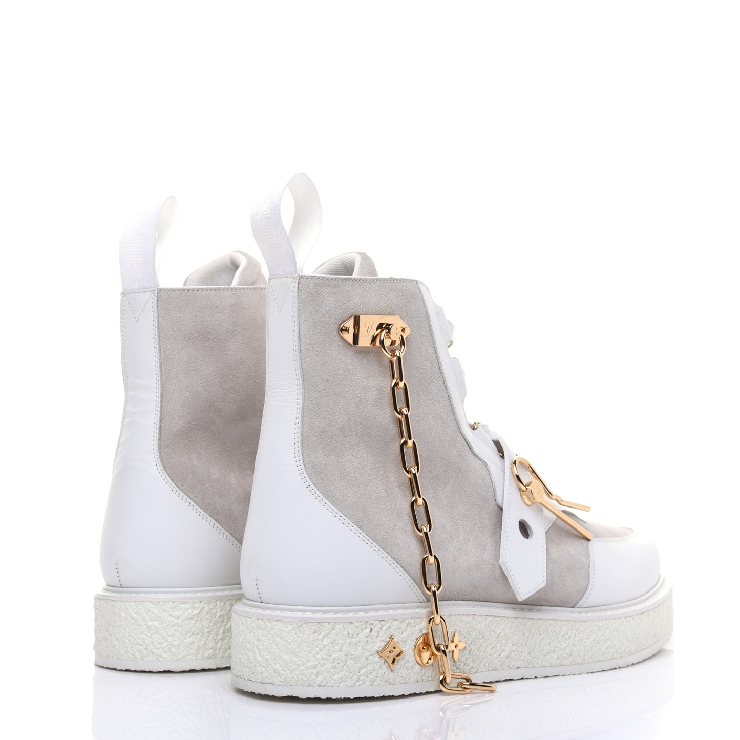 Calfskin Suede Mens Creeper Ankle Boots 10 White