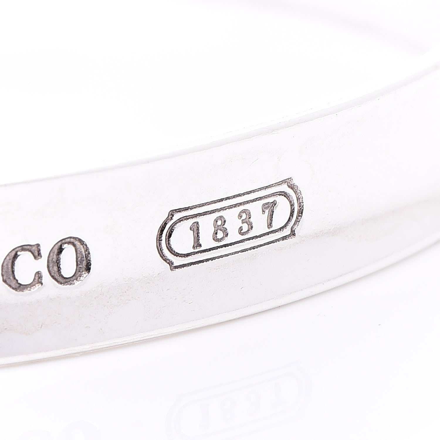 Tiffany Sterling Silver 1837 Bangle Bracelet 7 of 9